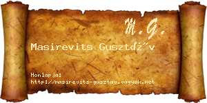 Masirevits Gusztáv névjegykártya