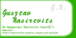 gusztav masirevits business card